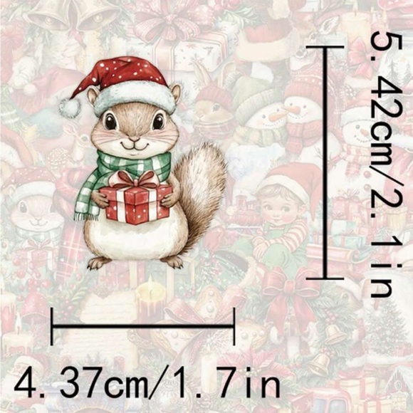 50pc Vintage Christmas Holiday Sticker Set - Picture 7 of 8